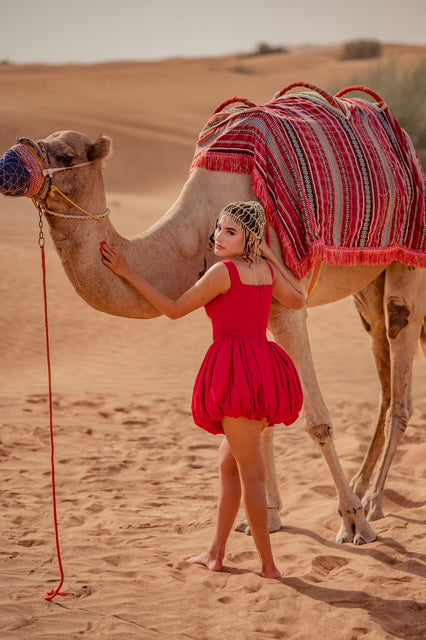 Red in the Desert Dress
