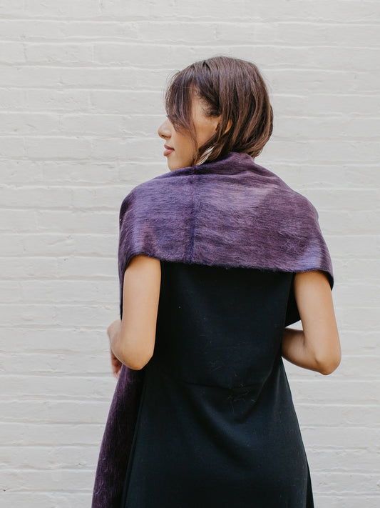 Brushed Alpaca Solid Scarf