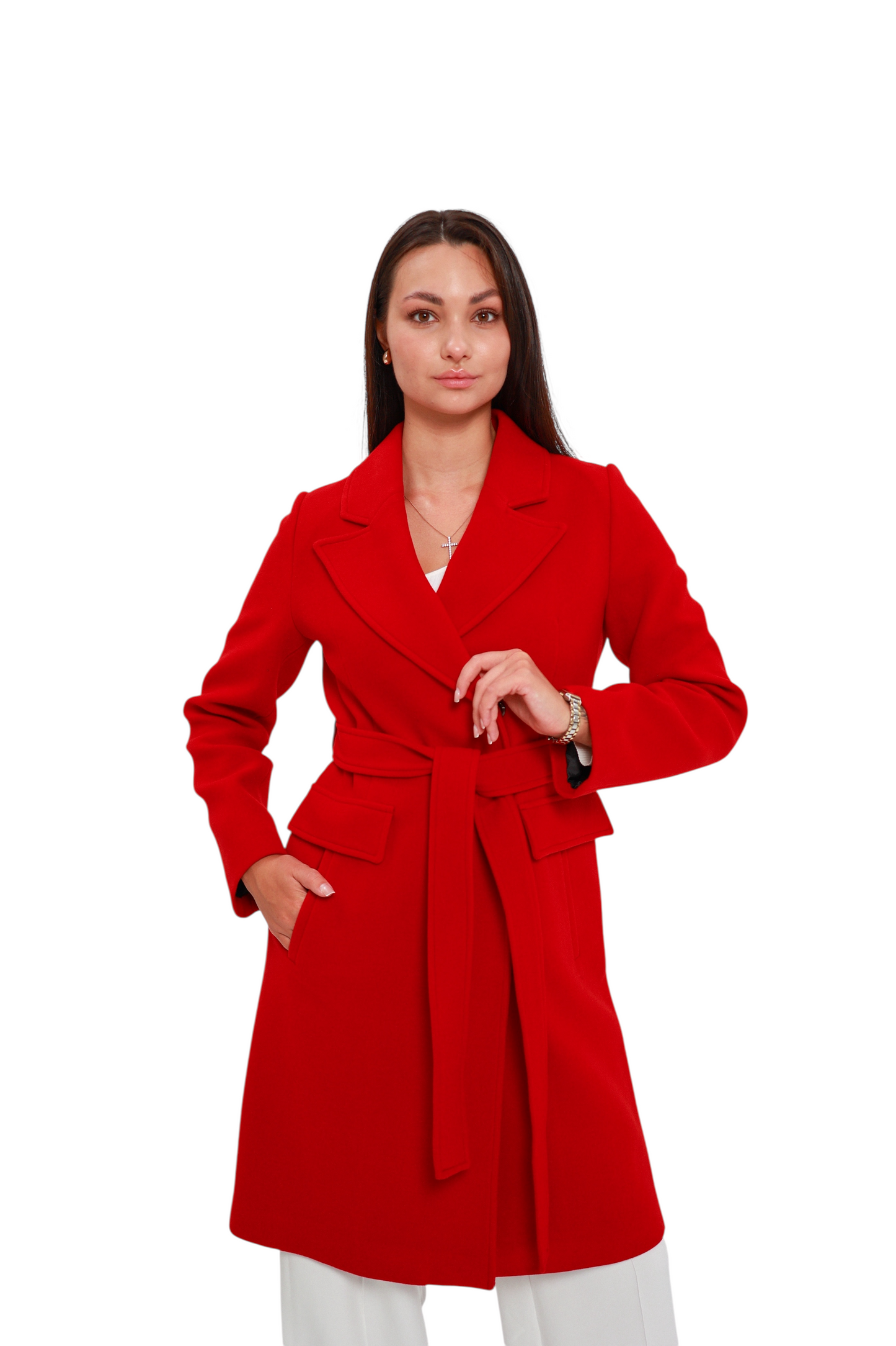 Lafayette Cashmere Blend Overcoat in Ruby