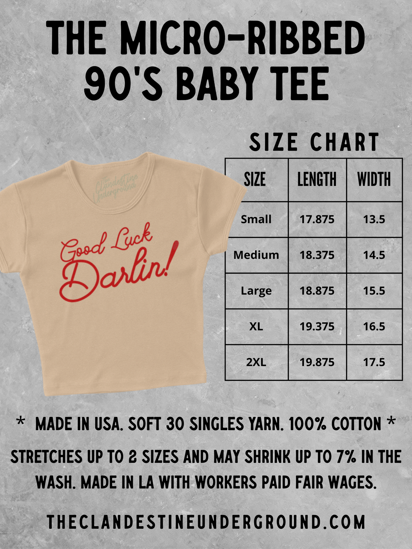 Underground Original Design: St. Louis Missouri Micro-Ribbed Baby Tee