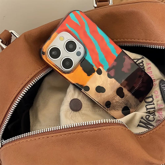 Leopard Four-Color Pattern iPhone Case | ZAKAPOP