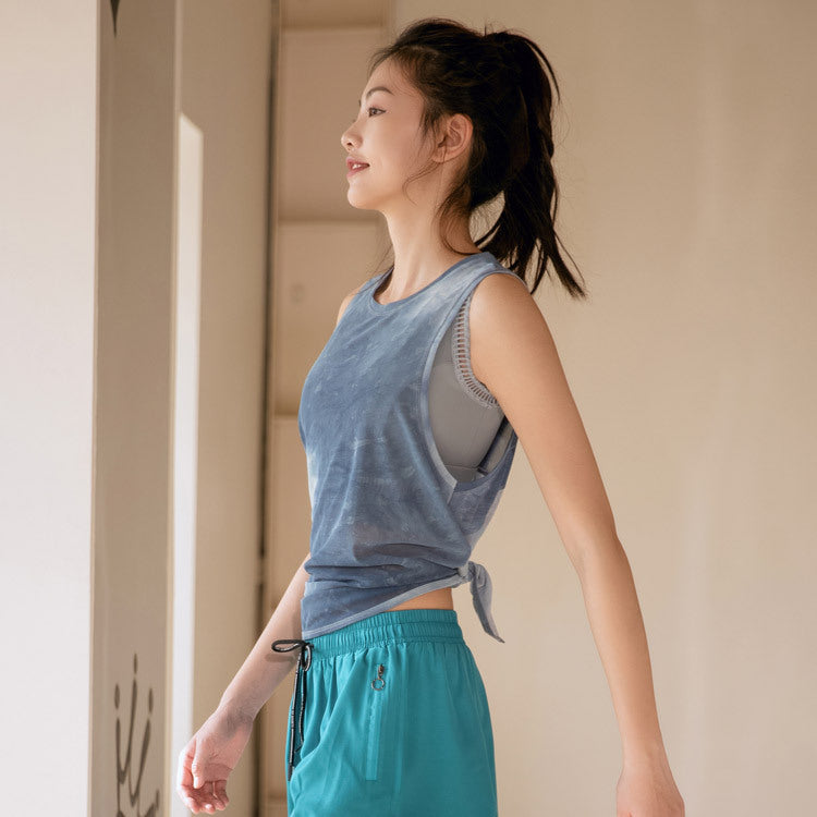 Mesh Breathable Sports Blouse Women Running Workout Quick Drying T shirt Sleeveless Vest Yoga Clothing Top