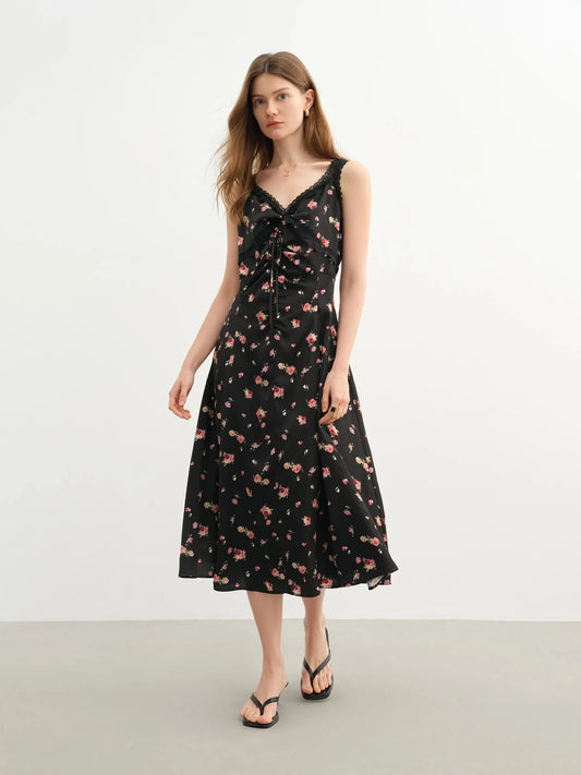 Plus-Size Lace Strapless Dress Slimming Summer Long Dress