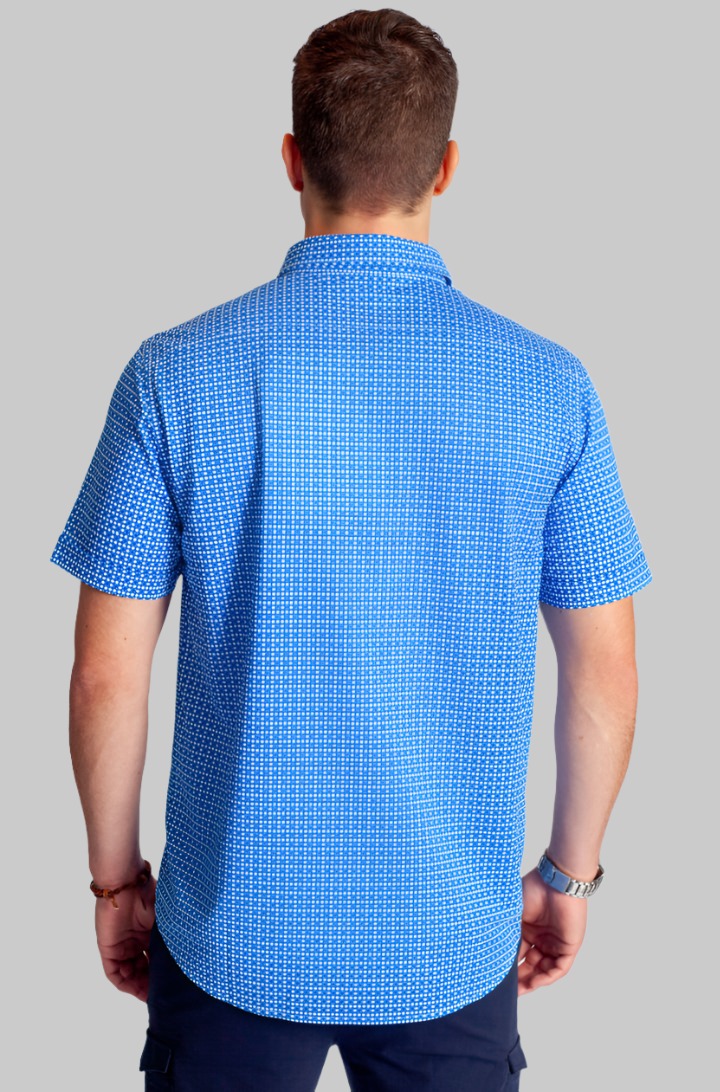 Bastille Check Short Sleeve Tech Shirt