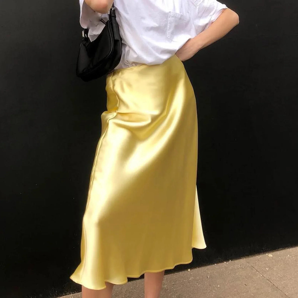 Faldas de cintura alta para Mujer, falda larga Vintage de...