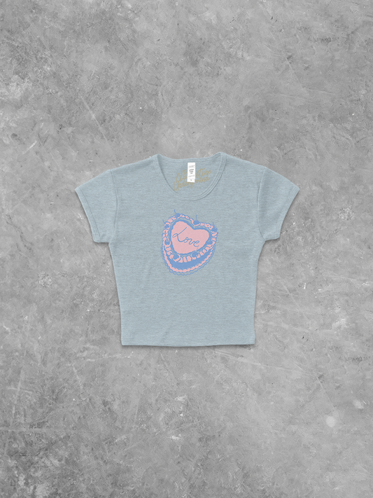 Underground Original Design: Love, Heart Cake Micro-Ribbed Baby Tee