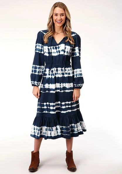 Roper 1291 Knit Tie Dye (Blue) - Women's Dress