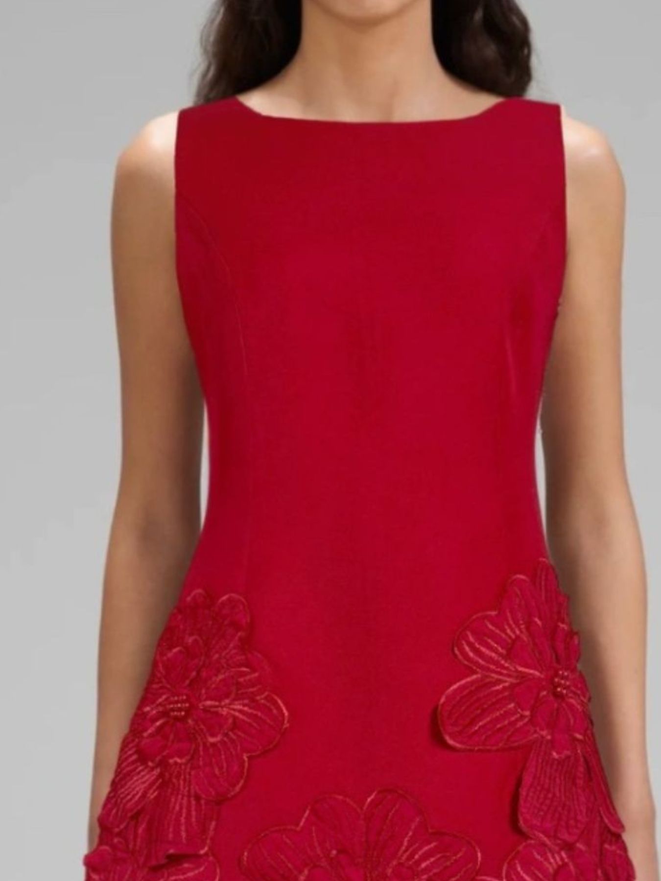 Flower Round Neck Sleeveless Dress
