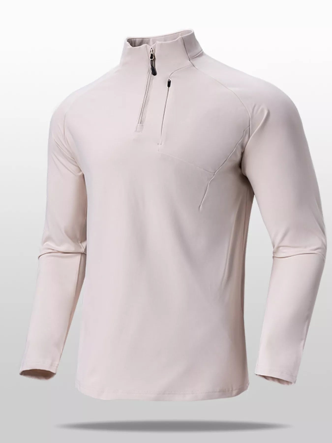 Men's Lightweight Long Sleeve Active T-Shirt with Zipper