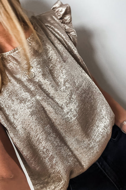 Parker Ruffle Trim Sleeveless Top