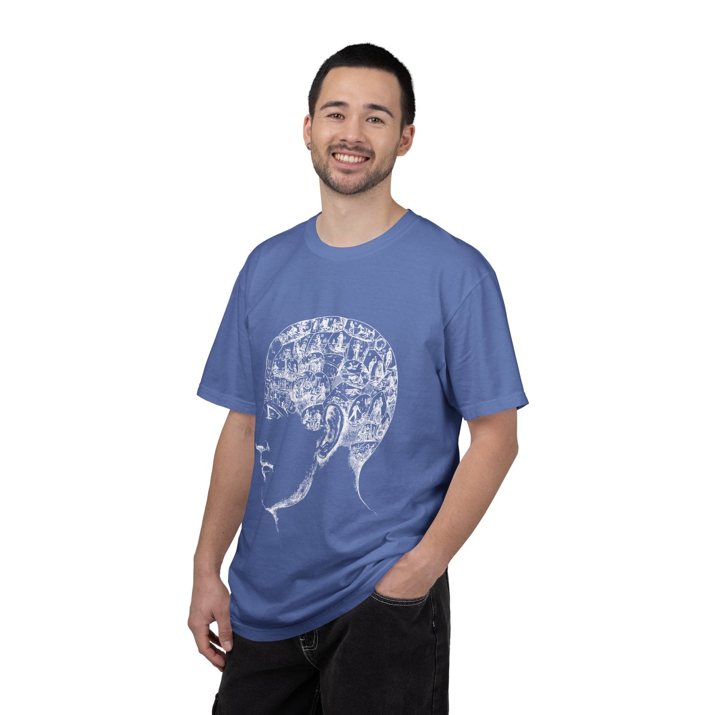 Youth Profile Collage T-Shirt — Vintage Silhouette Art Tee