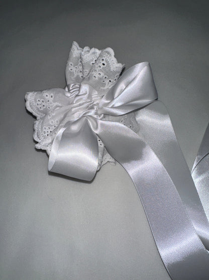 Eyelet Peplum Scrunchie
