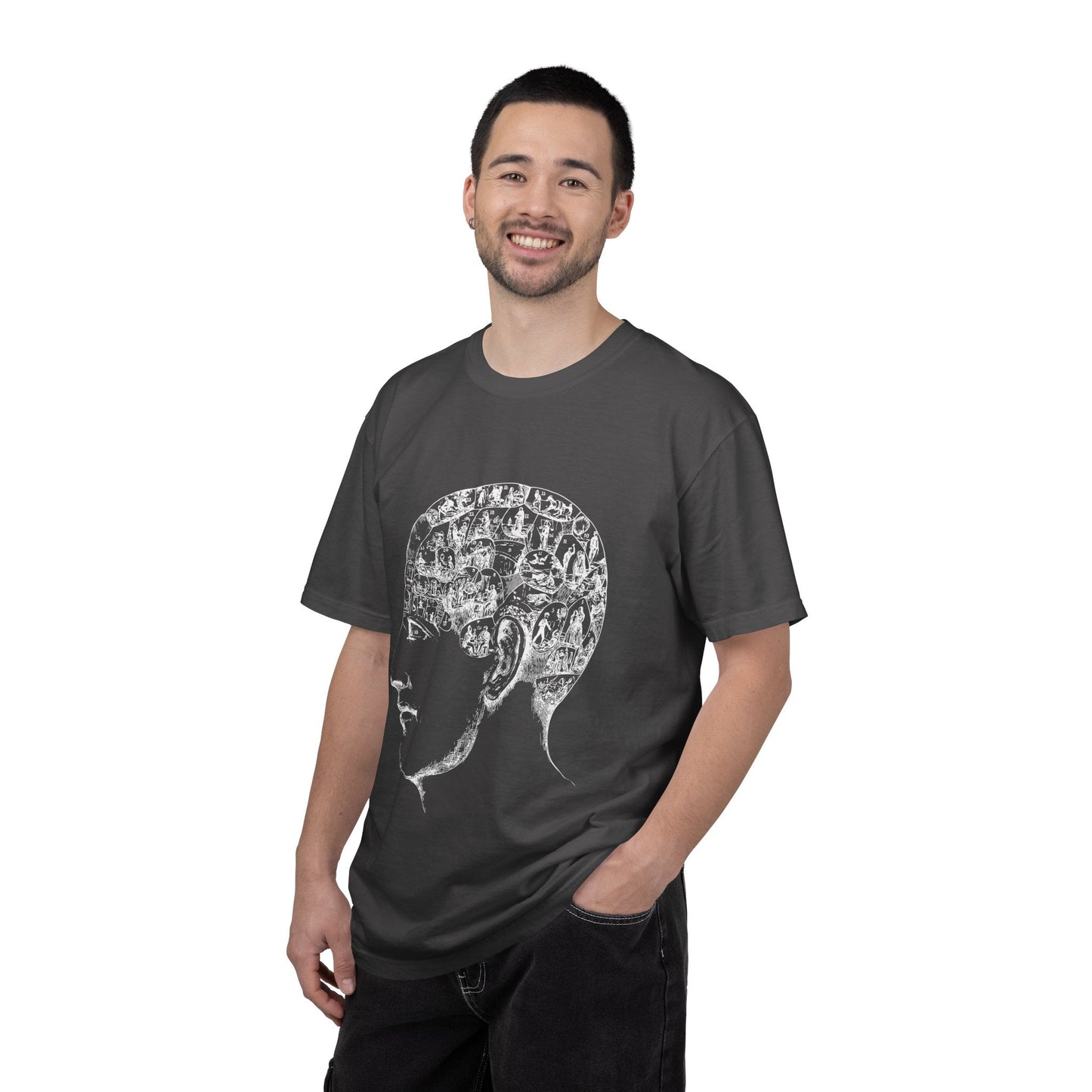 Youth Profile Collage T-Shirt — Vintage Silhouette Art Tee