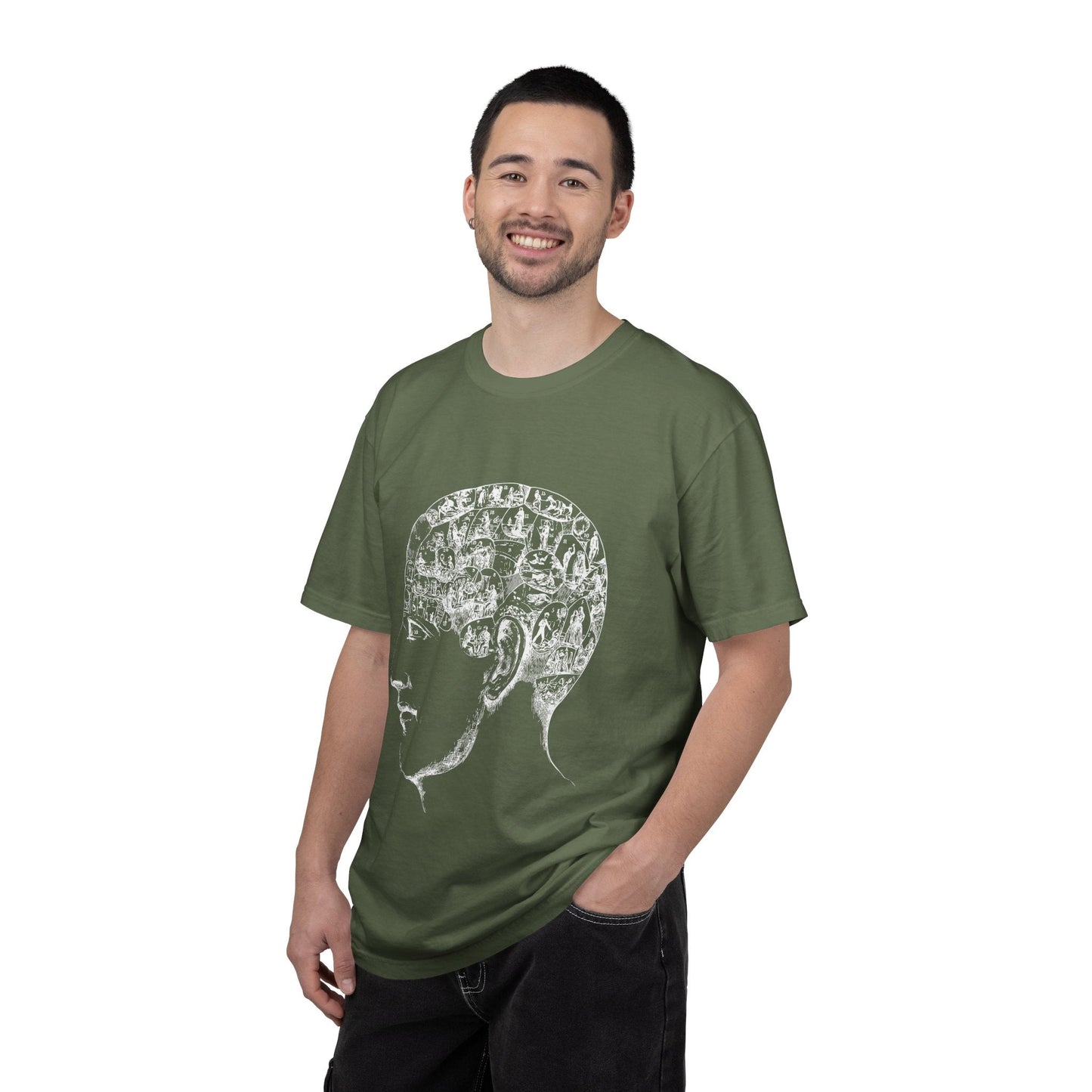 Youth Profile Collage T-Shirt — Vintage Silhouette Art Tee