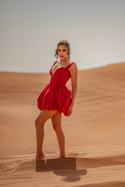 Red in the Desert Dress