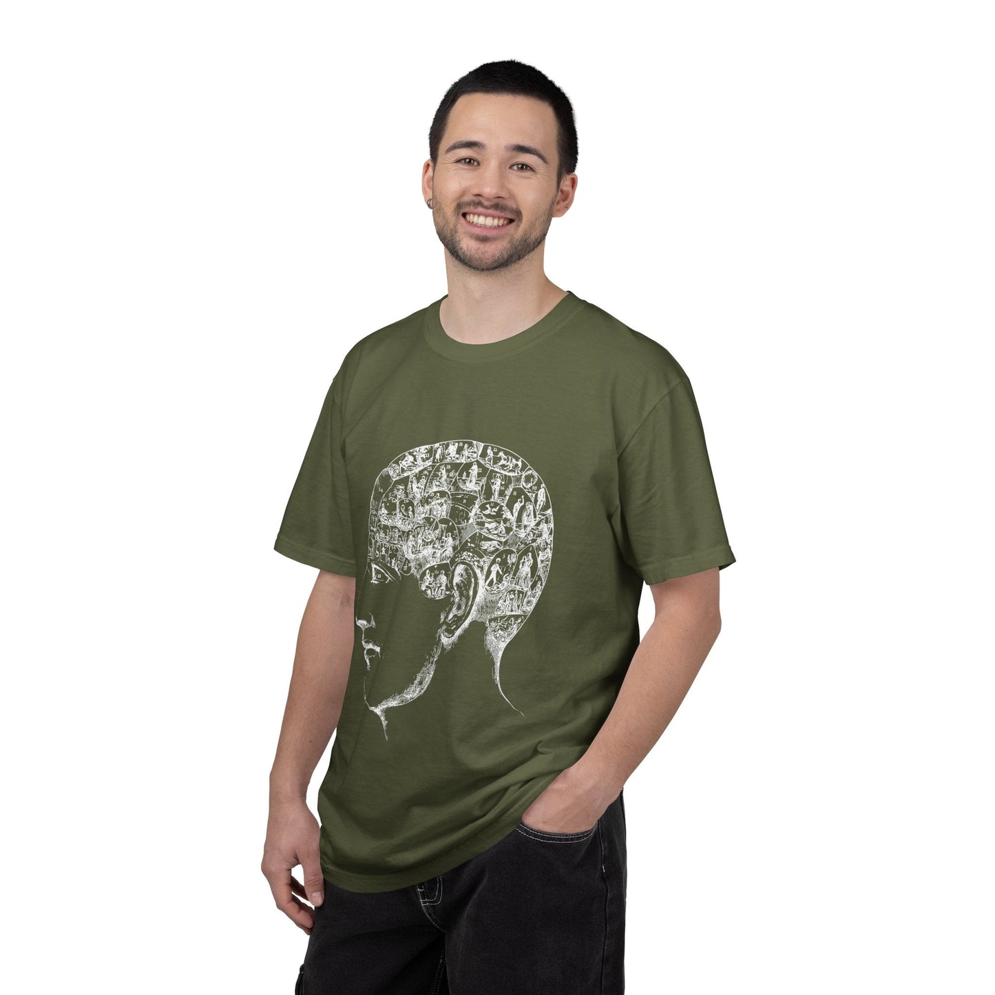 Youth Profile Collage T-Shirt — Vintage Silhouette Art Tee
