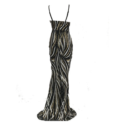 Sling Strapless Back Sequined Mermaid Evening Dress See size chart under “more details”