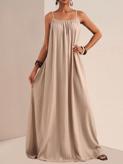 Spaghetti Strap Flowy Maxi Dress