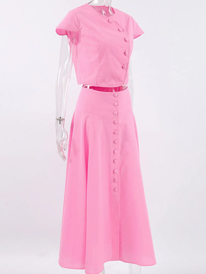 Short Sleeve Top and Skirt set