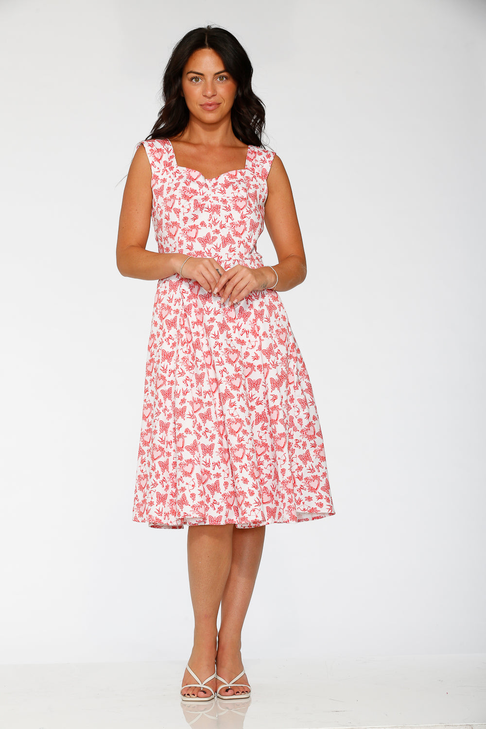 20126 Heart Angel Swing Dress in White