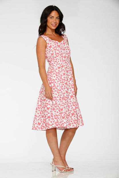 20126 Heart Angel Swing Dress in White
