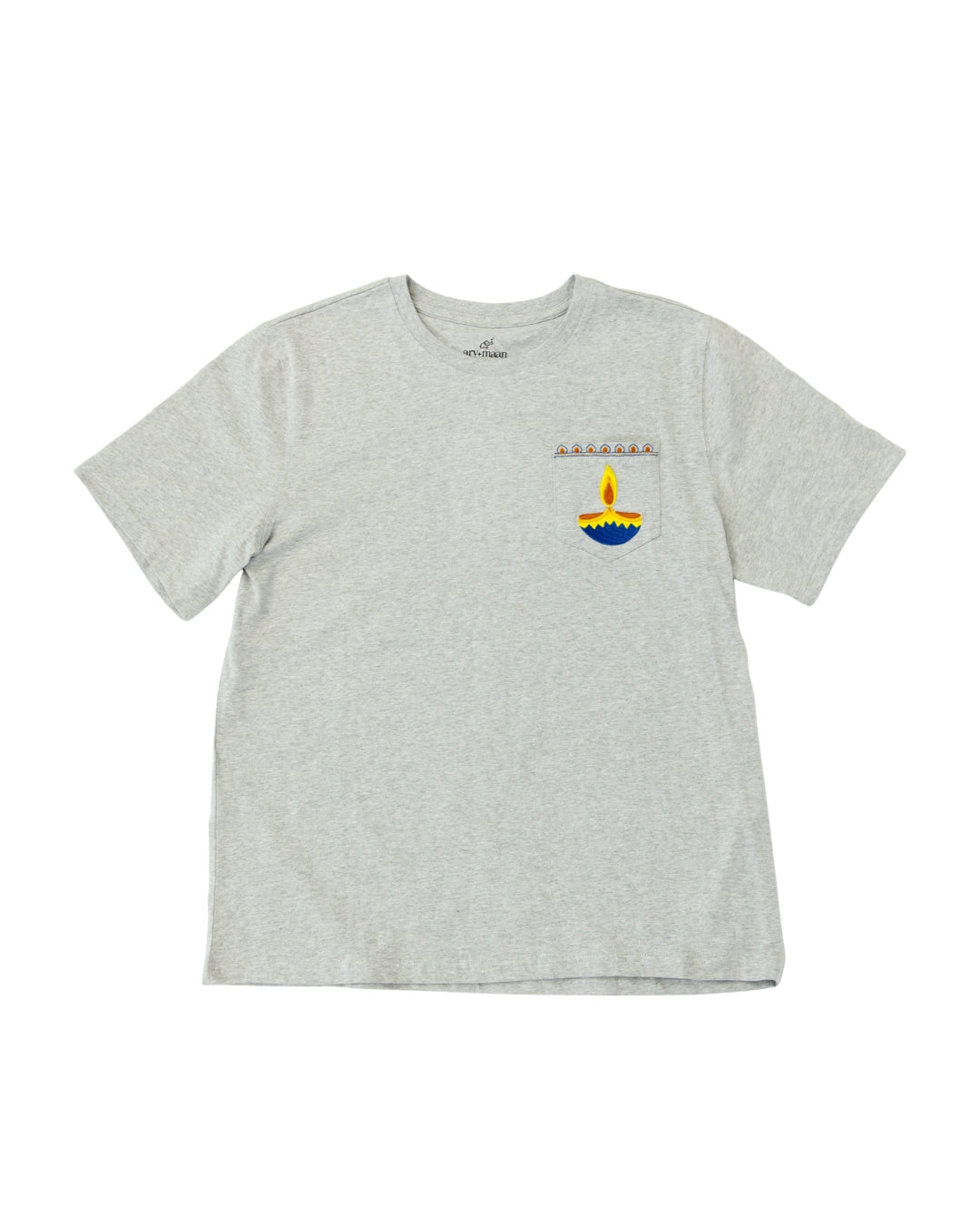 Adult Short Sleeve Pocket Tee – Blue Diya