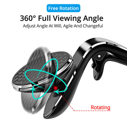 Magnetic Car Phone Holder – 360° Rotating Air Vent Mount