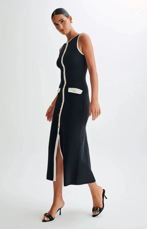 WOMEN FASHION LONG MIDI SWEATER DRESS