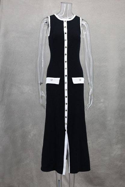 WOMEN FASHION LONG MIDI SWEATER DRESS