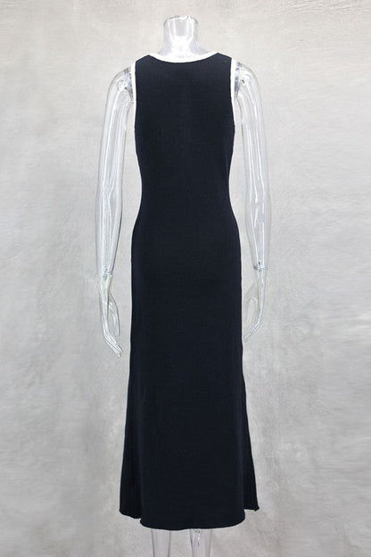 WOMEN FASHION LONG MIDI SWEATER DRESS