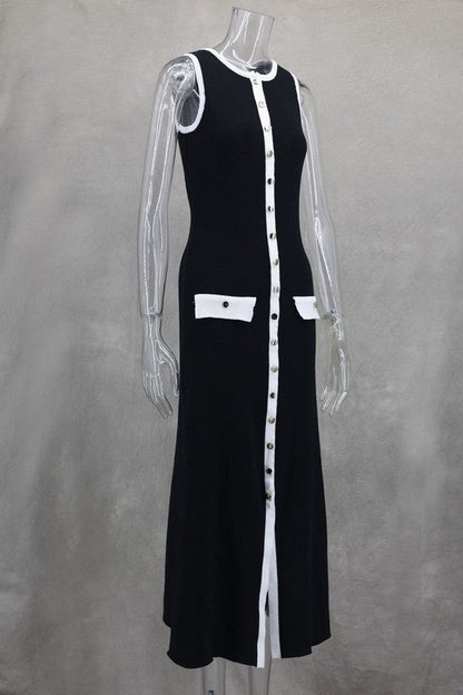 WOMEN FASHION LONG MIDI SWEATER DRESS