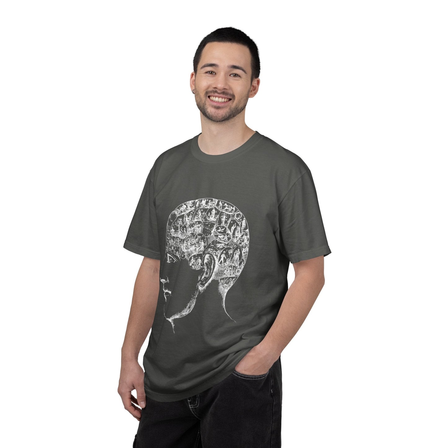 Youth Profile Collage T-Shirt — Vintage Silhouette Art Tee