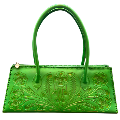 The Abby| Floral Hand-Tooled Leather Clutch & Crossbody