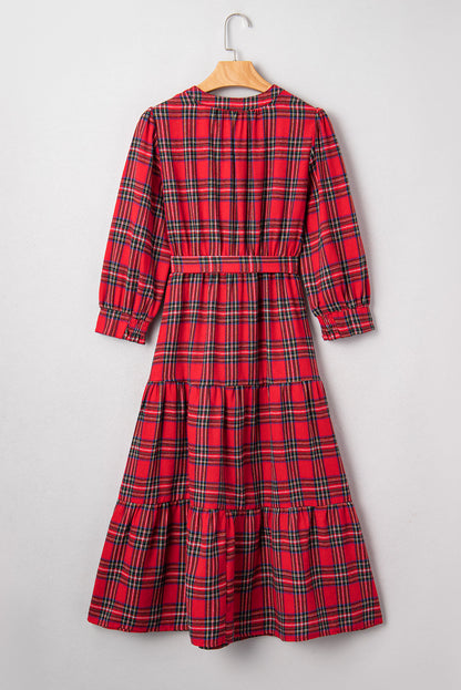 Della Ruffle Hem Long Dress