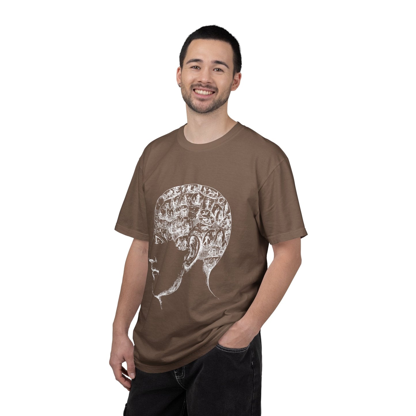 Youth Profile Collage T-Shirt — Vintage Silhouette Art Tee