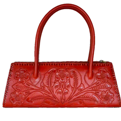 The Abby| Floral Hand-Tooled Leather Clutch & Crossbody