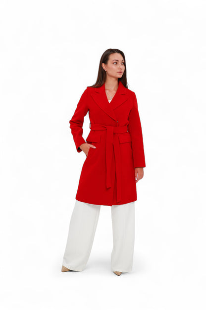 Lafayette Cashmere Blend Overcoat in Ruby