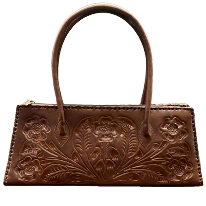 The Abby| Floral Hand-Tooled Leather Clutch & Crossbody