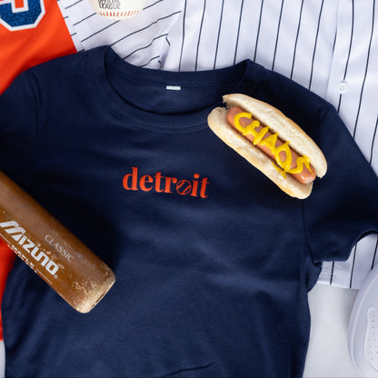 Detroit Baseball Puff Baby T
