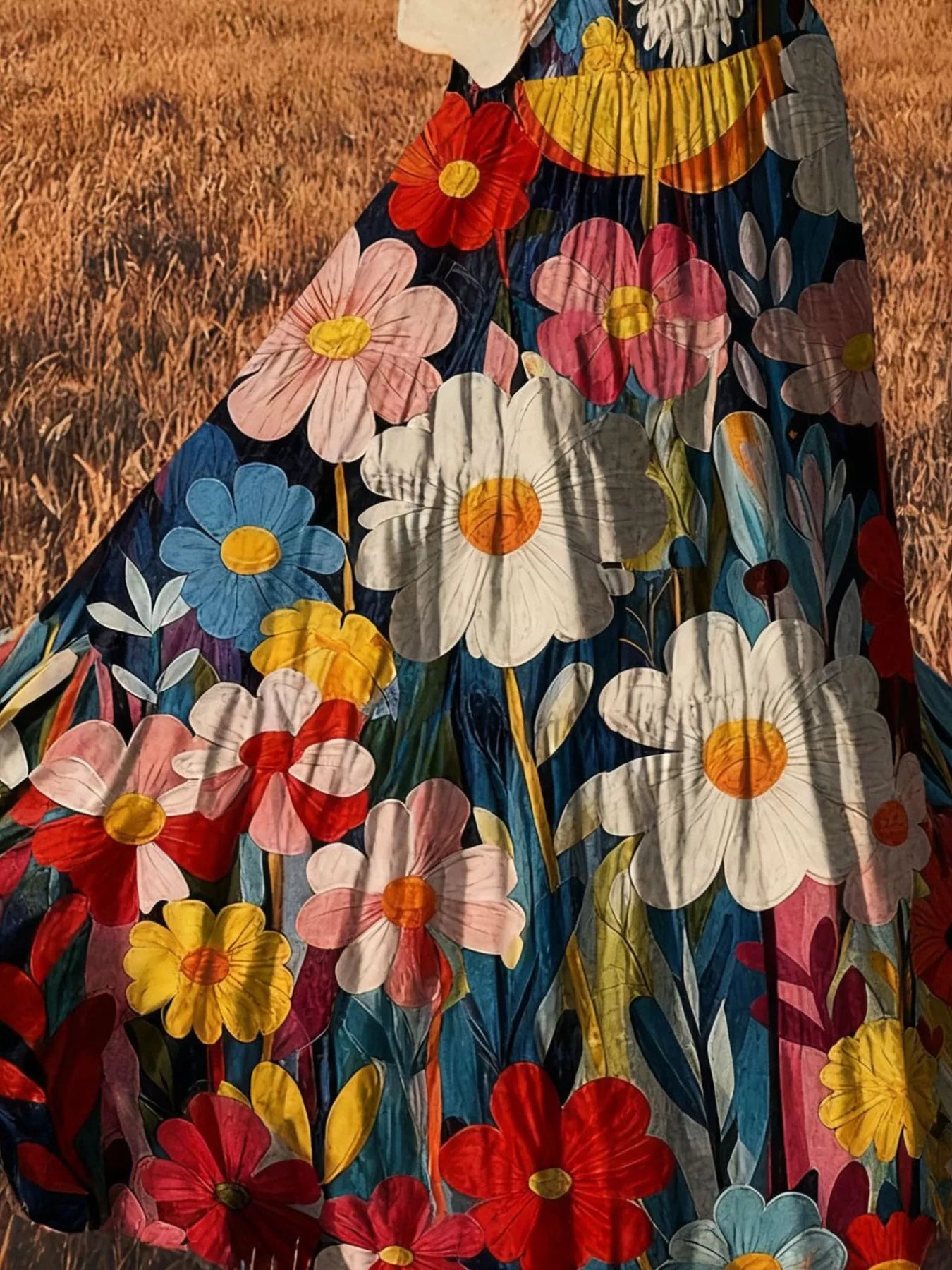 Floral Print Flowy Maxi Skirt See size chart under “more details”