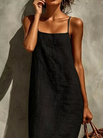Sleeveless Linen Casual Maxi Dress