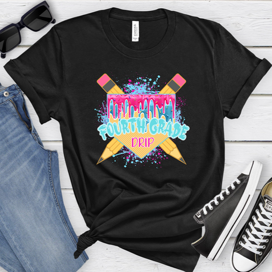 Grade Level Drip Tee - Adult and Youth