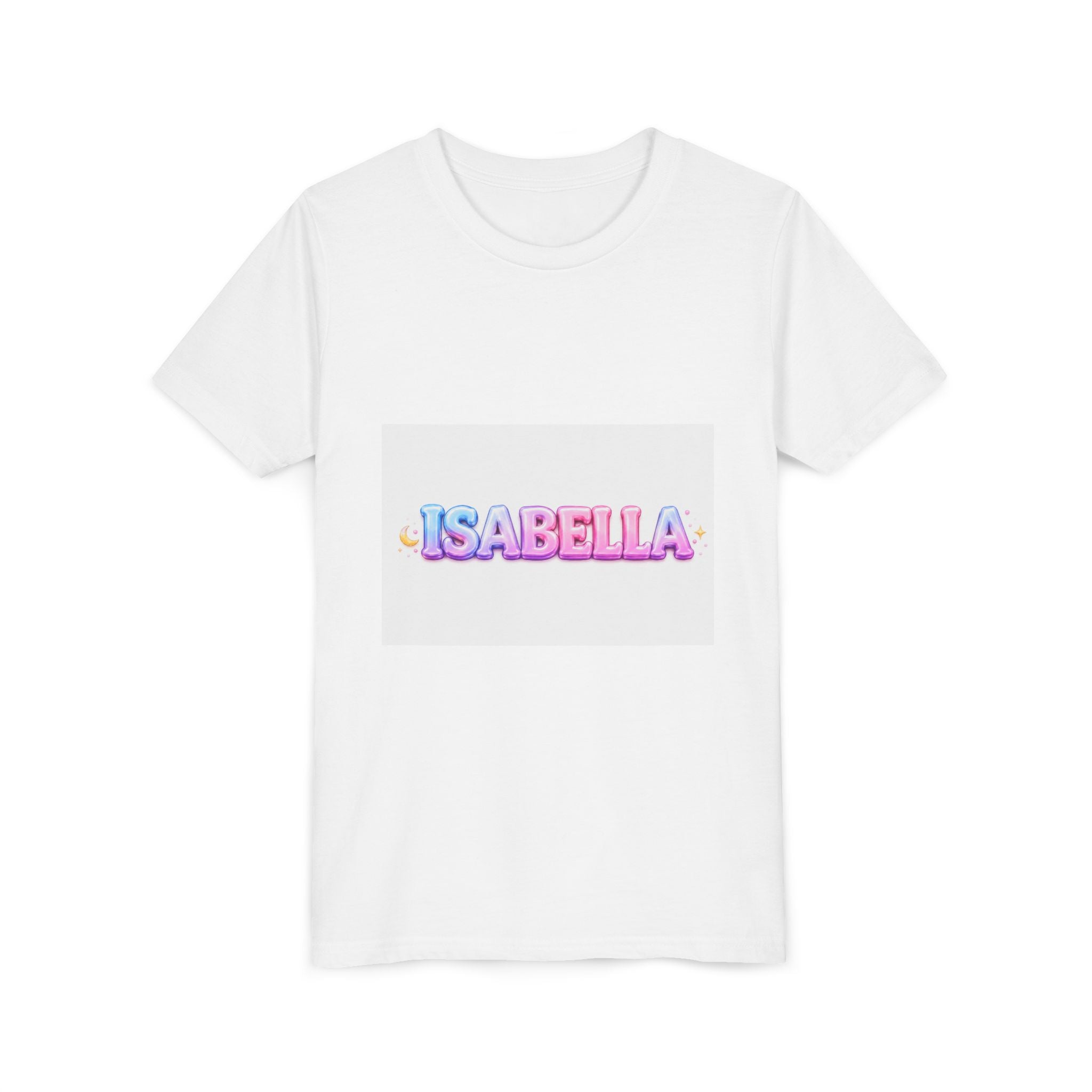Personalized 'Isabella' Youth Tee — Pastel Rainbow Name Shirt