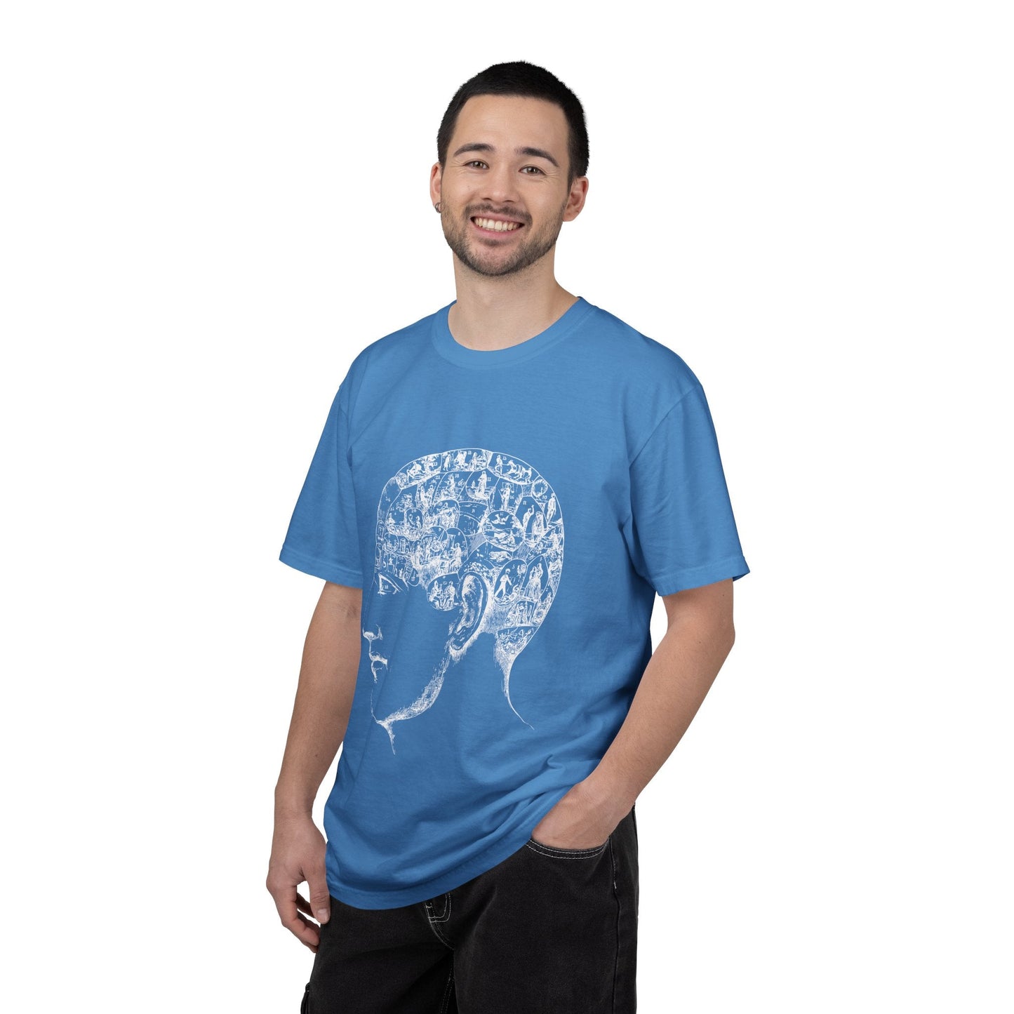 Youth Profile Collage T-Shirt — Vintage Silhouette Art Tee
