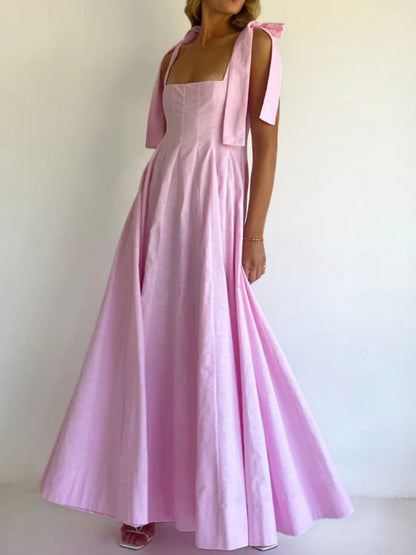 Gradient Tie Shoulder Maxi Dress