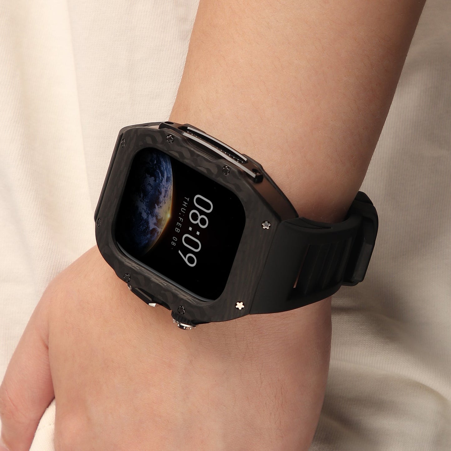 Luxury Mod Kit for Apple Watch 10/11 (42/46mm) - Rose Gold Edition