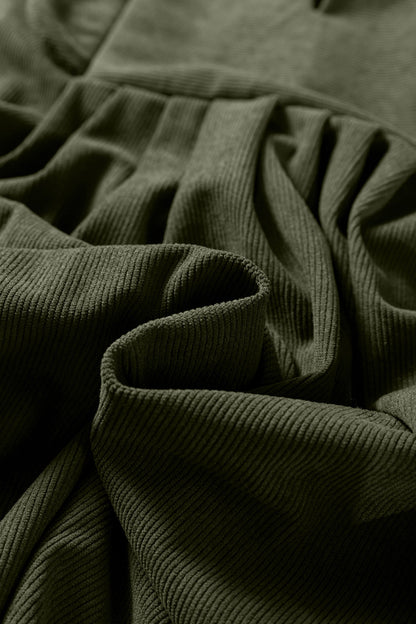 Michelle Pleated Corduroy Mini Dress