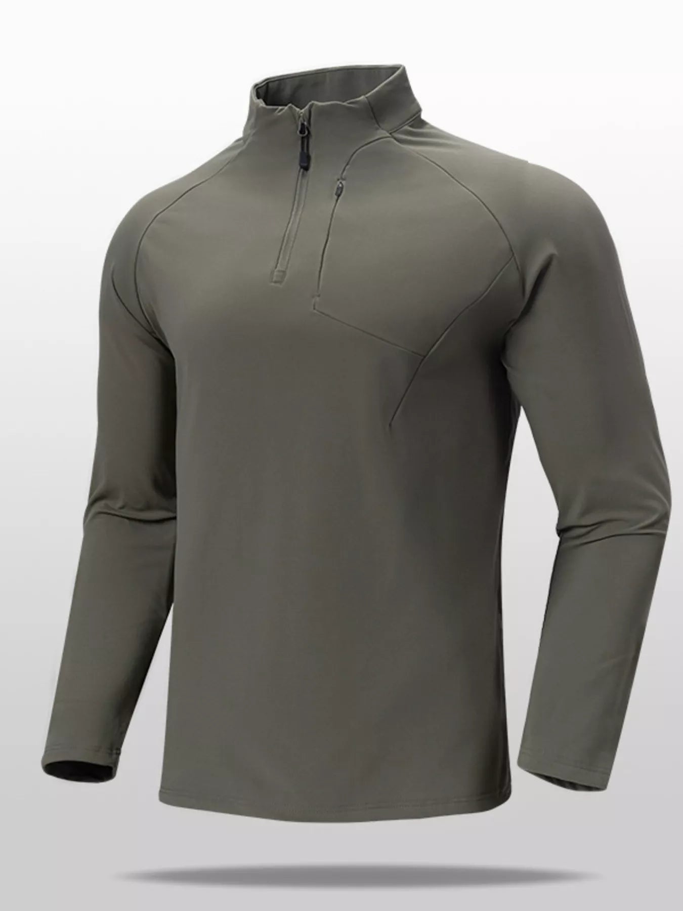 Men's Lightweight Long Sleeve Active T-Shirt with Zipper