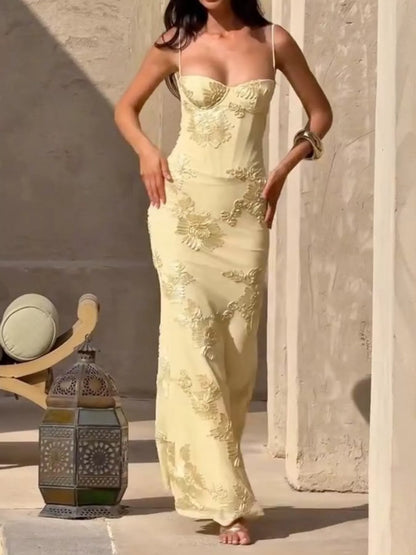Sweetheart Neck Spaghetti Strap Maxi Dress