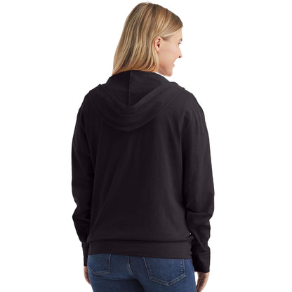 Hanes Women's Lightweight Full Zip Hoodie, Textured Cotton Zip Up, T-Shirt Hoodie